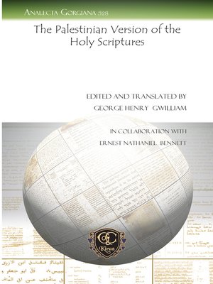 cover image of The Palestinian Version of the Holy Scriptures